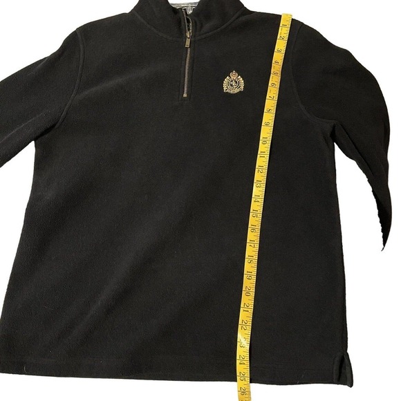 Lauren Ralph Lauren Black Fleece 1/4 Zip Size Petite M Crest Logo Embroi… - Picture 5 of 7